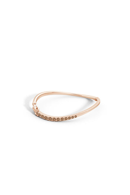 Buy Shangri-La Brushstroke 14K Gold and Coffee Diamond Half Bracelet in 14K Rose Gold Online 14K Rose Gold