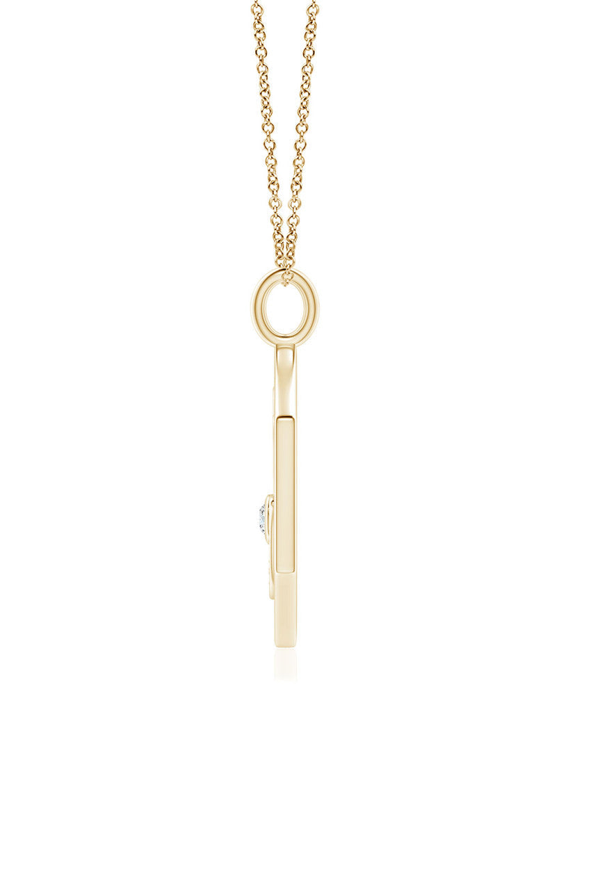 Buy Indochine Spirit 14k Hexagon Frame Hamsa Pave Diamond Pendant Necklace in 14K Yellow Gold Online 14K Yellow Gold