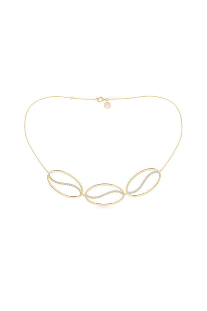 Buy Shangri-La Elliptical Yin-Yang 14K Gold and Diamond Trio Necklace in 14K Yellow Gold Online 14K Yellow Gold