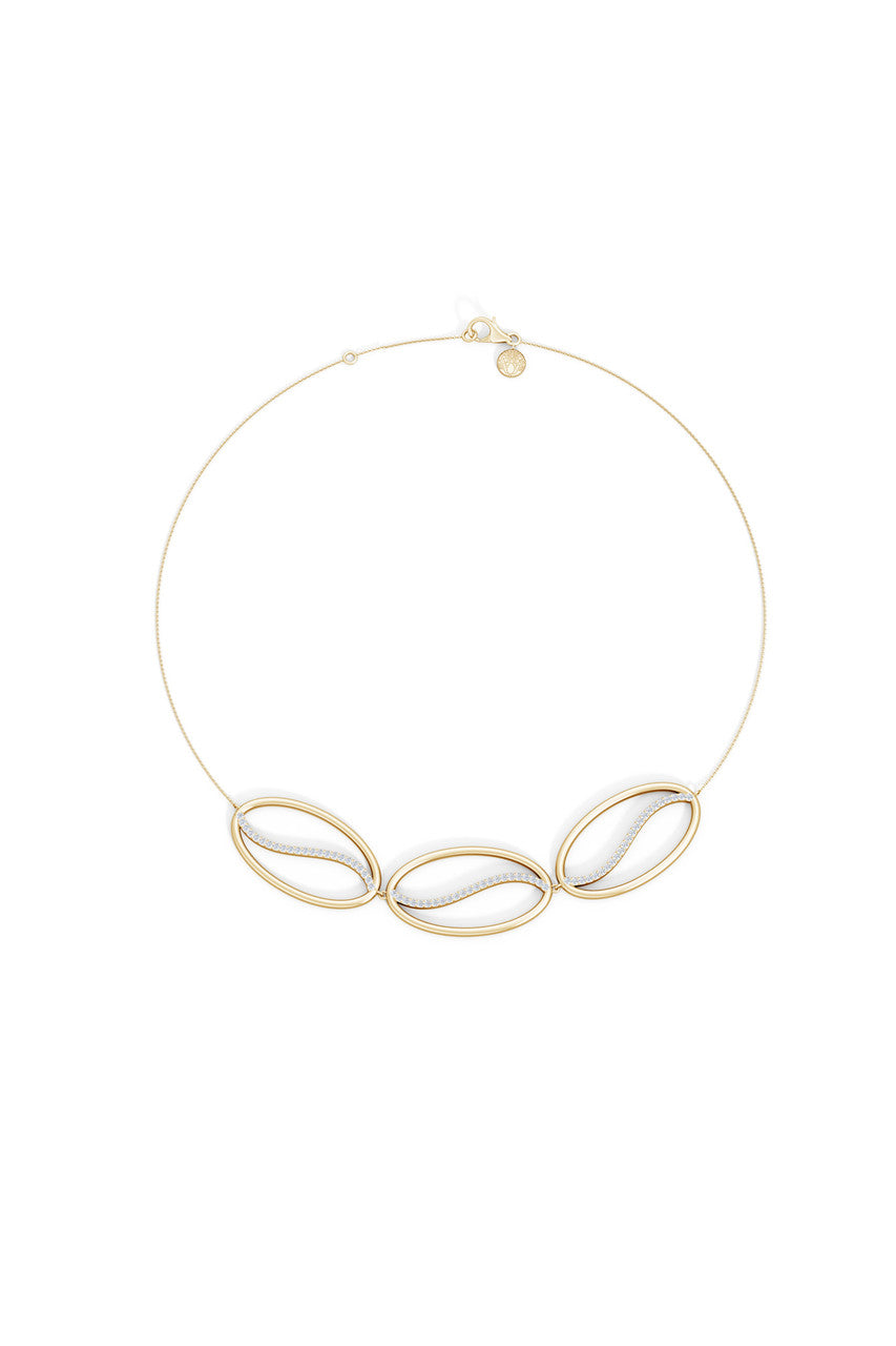 Buy Shangri-La Elliptical Yin-Yang 14K Gold and Diamond Trio Necklace in 14K Yellow Gold Online 14K Yellow Gold