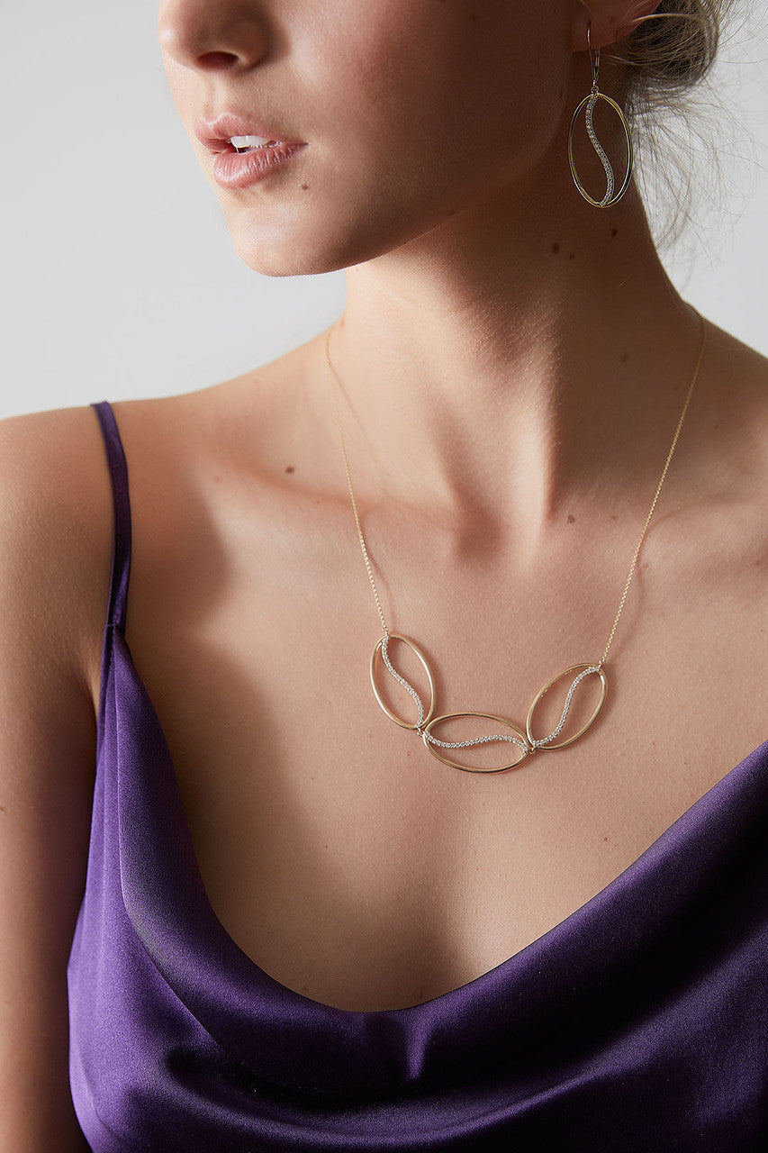 Buy Shangri-La Elliptical Yin-Yang 14K Gold and Diamond Trio Necklace in 14K Yellow Gold Online 14K Yellow Gold