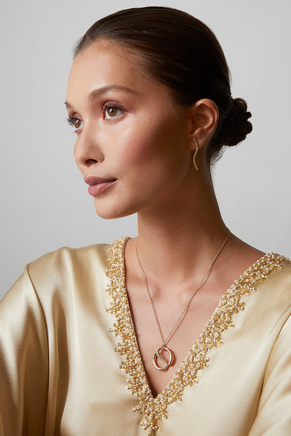 Buy Shangri-La Yin-Yang 14K Gold and Diamond Knot Chain Pendant Necklace in 14K Yellow Gold Online 14K Yellow Gold