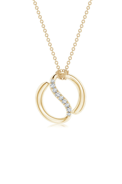 Buy Shangri-La Yin-Yang 14K Gold and Diamond Knot Chain Pendant Necklace in 14K Yellow Gold Online 14K Yellow Gold