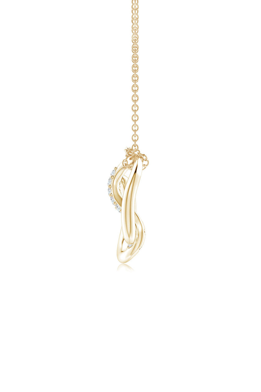 Buy Shangri-La Yin-Yang 14K Gold and Diamond Knot Chain Pendant Necklace in 14K Yellow Gold Online 14K Yellow Gold