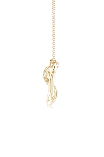 Buy Shangri-La Yin-Yang 14K Gold and Diamond Knot Chain Pendant Necklace in 14K Yellow Gold Online 14K Yellow Gold