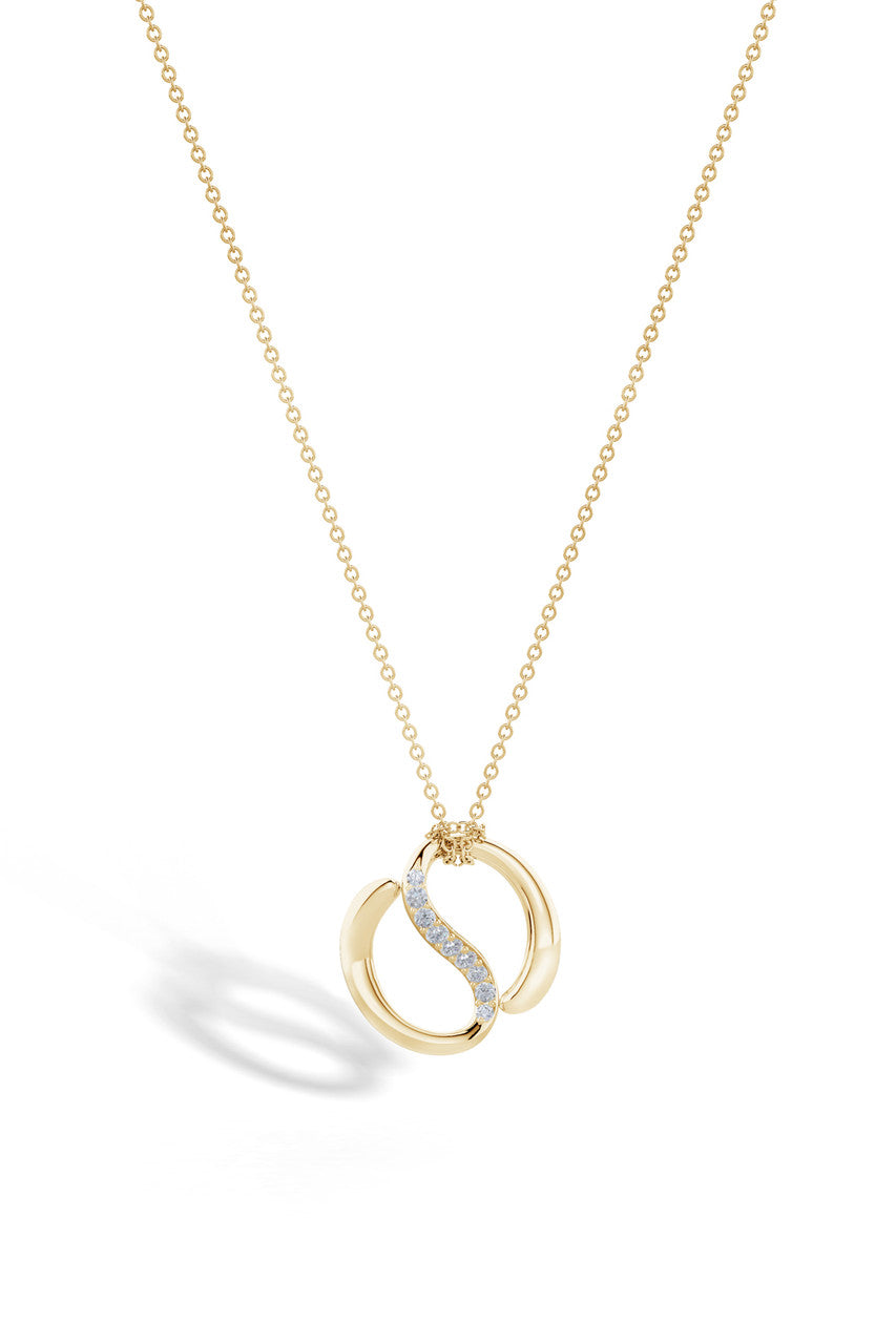 Buy Shangri-La Yin-Yang 14K Gold and Diamond Knot Chain Pendant Necklace in 14K Yellow Gold Online 14K Yellow Gold