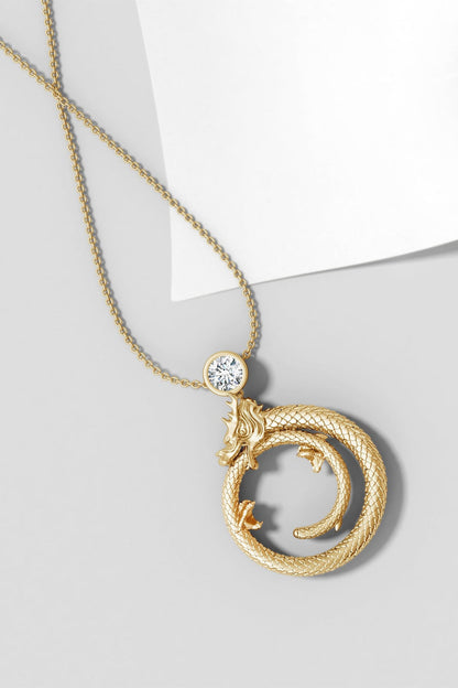 Buy Dragon 14k Yellow Gold Slider Pendant With Diamond in Yellow Gold Online Yellow Gold