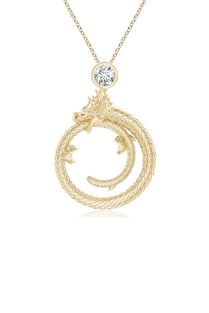Buy Dragon 14k Yellow Gold Slider Pendant With Diamond in Yellow Gold Online Yellow Gold