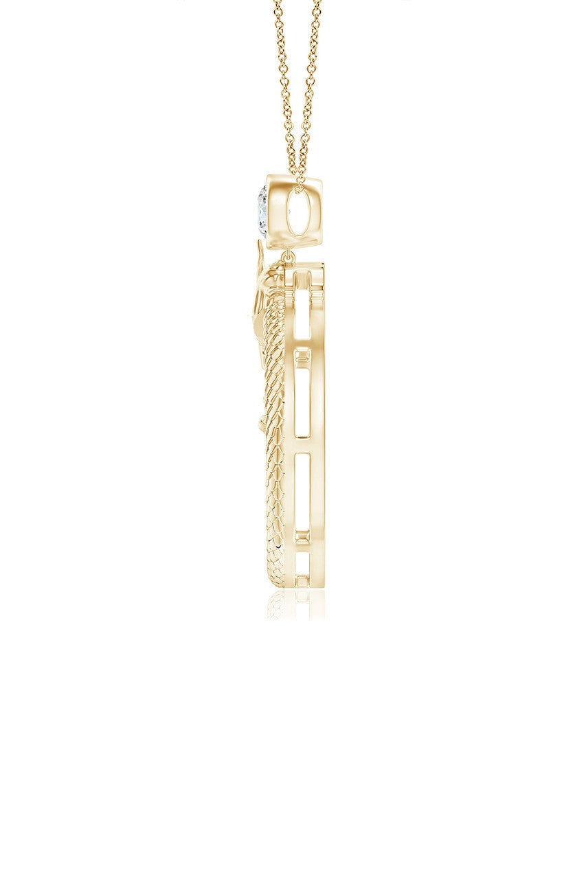 Buy Dragon 14k Yellow Gold Slider Pendant With Diamond in Yellow Gold Online Yellow Gold