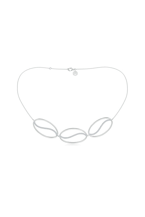 Buy Shangri-La Elliptical Yin-Yang 14K Gold and Diamond Trio Necklace in 14K White Gold Online 14K White Gold