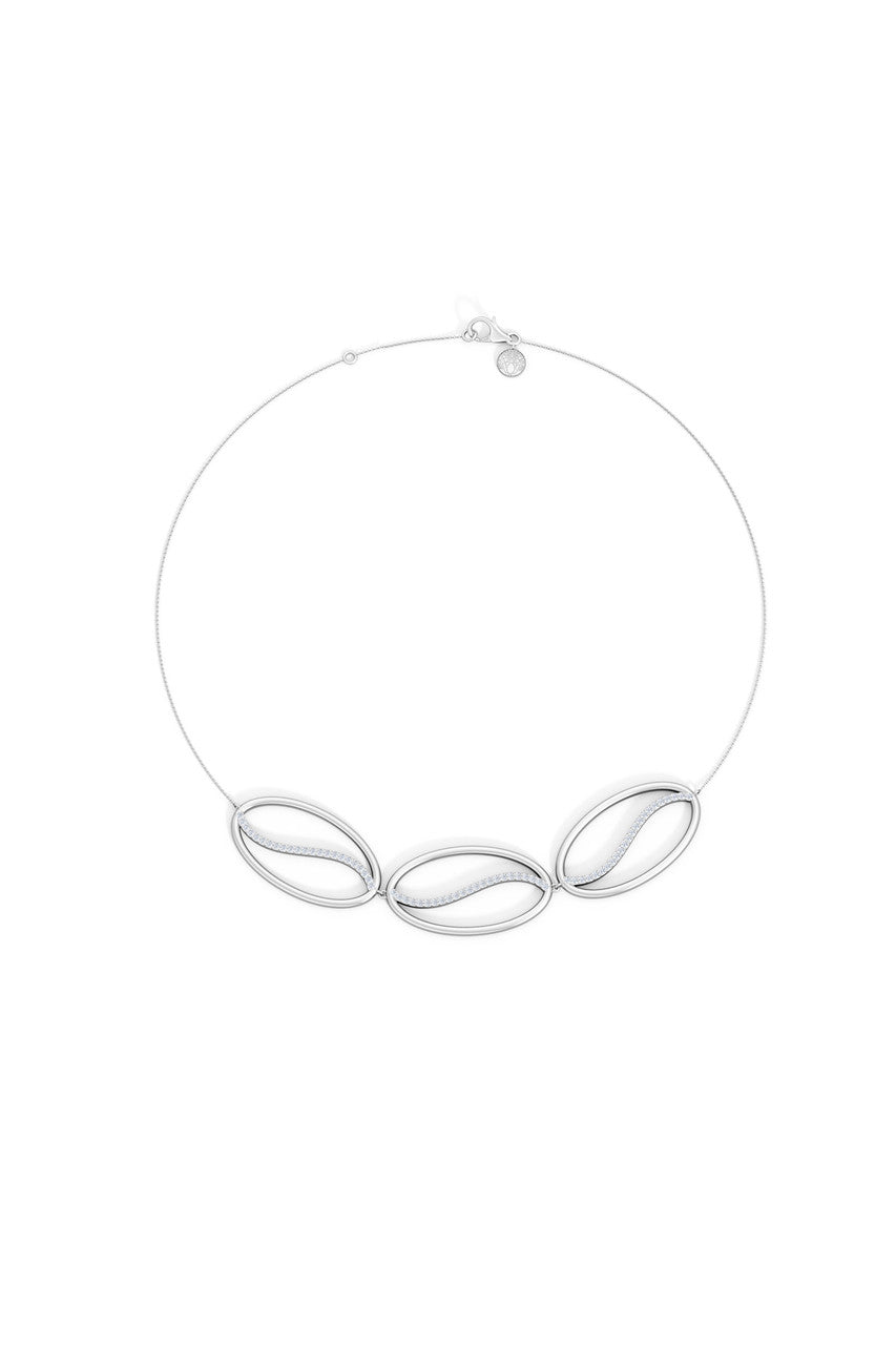 Buy Shangri-La Elliptical Yin-Yang 14K Gold and Diamond Trio Necklace in 14K White Gold Online 14K White Gold