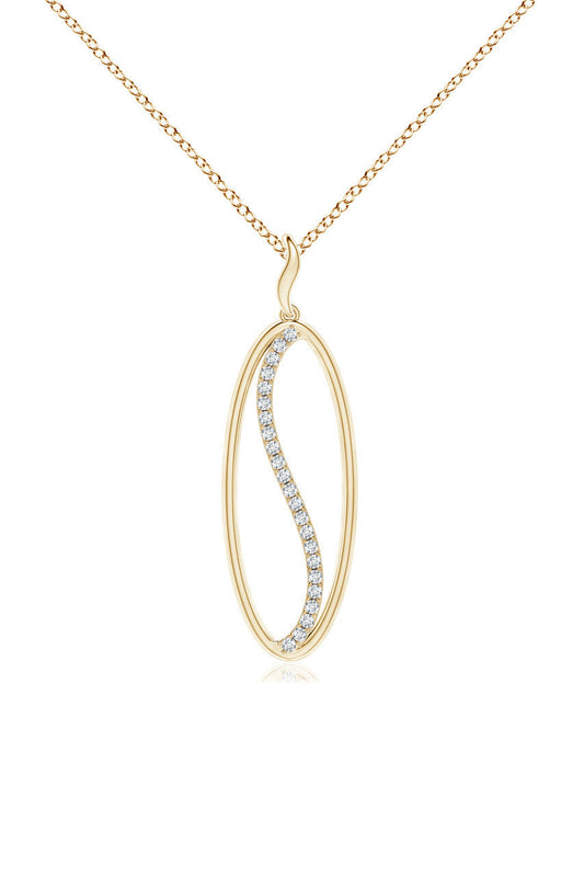 Buy Shangri-La Elliptical Yin-Yang 14K Gold and Diamond Pendant Necklace in 14K Yellow Gold Online 14K Yellow Gold
