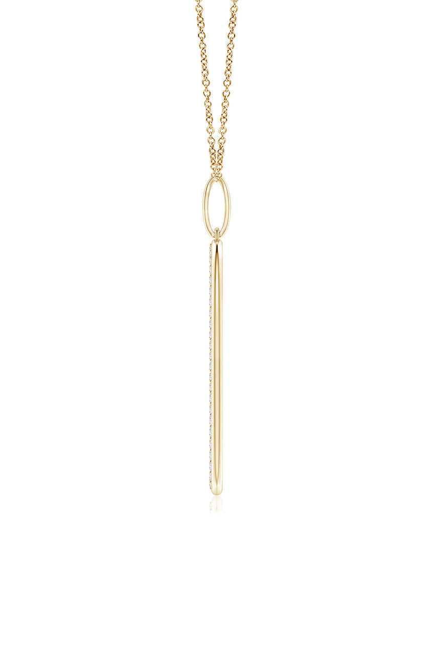 Buy Shangri-La Elliptical Yin-Yang 14K Gold and Diamond Pendant Necklace in 14K Yellow Gold Online 14K Yellow Gold