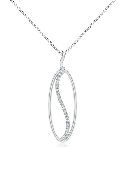 Buy Shangri-La Elliptical Yin-Yang 14K Gold and Diamond Pendant Necklace in 14K White Gold Online 14K White Gold