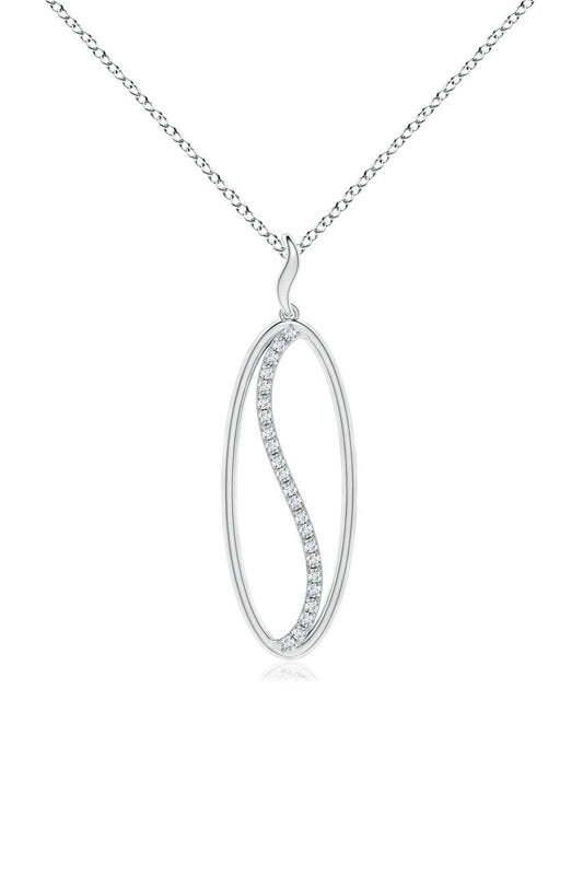 Buy Shangri-La Elliptical Yin-Yang 14K Gold and Diamond Pendant Necklace in 14K White Gold Online 14K White Gold