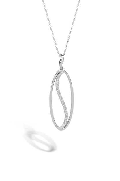 Buy Shangri-La Elliptical Yin-Yang 14K Gold and Diamond Pendant Necklace in 14K White Gold Online 14K White Gold