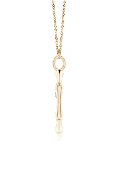 Buy Indochine Spirit 14k Bamboo Frame Cross Diamond Pendant Necklace in 14K Yellow Gold Online 14K Yellow Gold