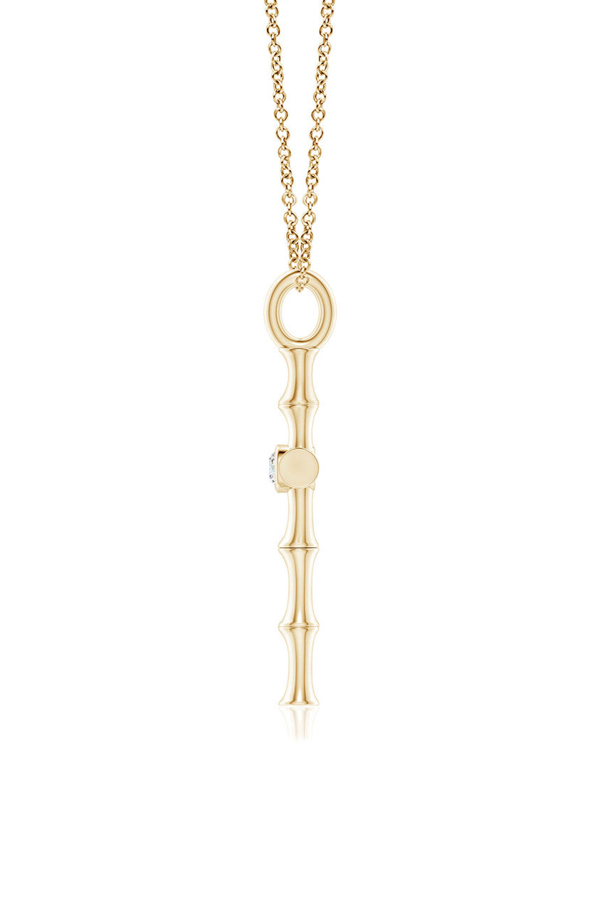 Buy Indochine Spirit 14k Bamboo Cross Diamond Pendant Necklace in 14K Yellow Gold Online 14K Yellow Gold