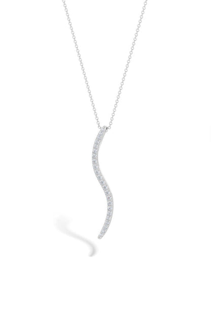Buy Shangri-La Brushstroke 14k Gold and Diamond Medium Pendant Necklace in 14K White Gold Online 14K White Gold