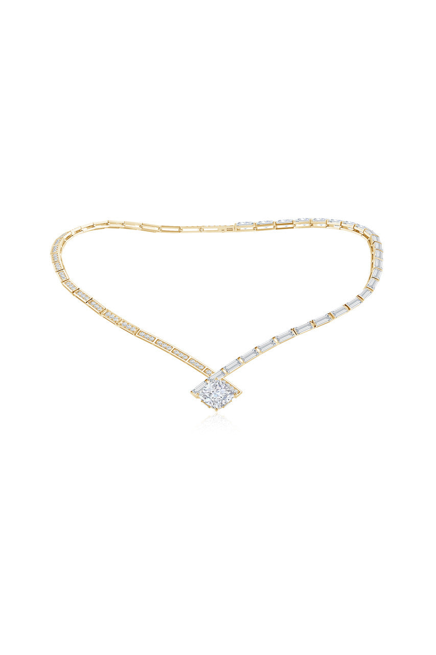 Buy Orient Express Lab-Grown 14K Gold & Cushion Diamond Statement Necklace in 14K Yellow Gold Online 14K Yellow Gold