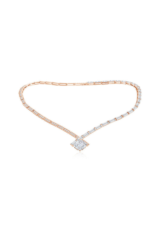 Buy Orient Express Lab-Grown 14K Gold & Cushion Diamond Statement Necklace in 14K Rose Gold Online 14K Rose Gold