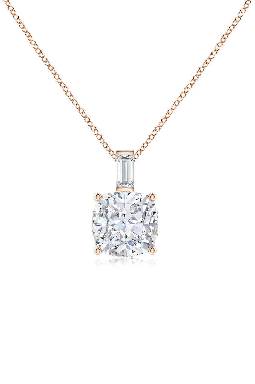 Buy Orient Express Lab-Grown 14K Gold & Cushion Diamond Pendant Necklace in 14K Rose Gold Online 14K Rose Gold