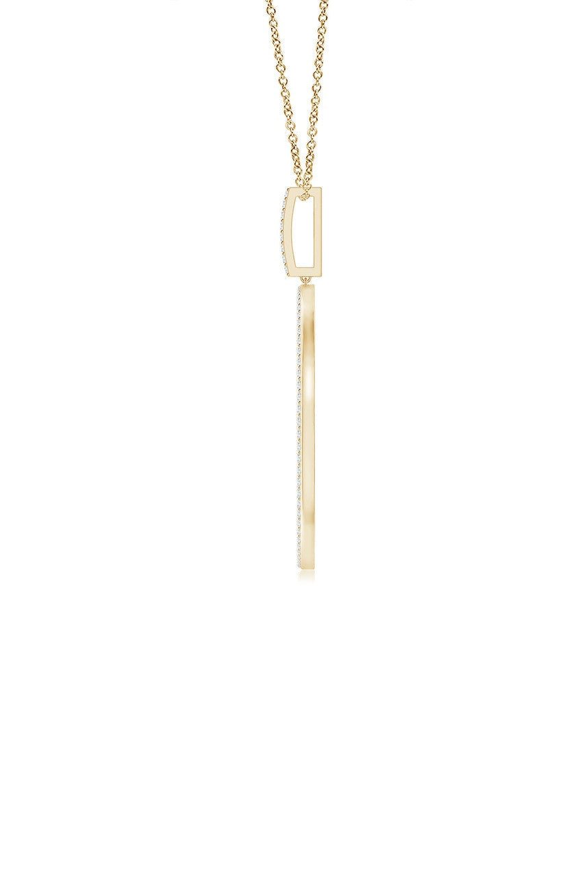 Buy Kamon 14k Open Diamond Pendant Necklace in 14K Yellow Gold Online 14K Yellow Gold