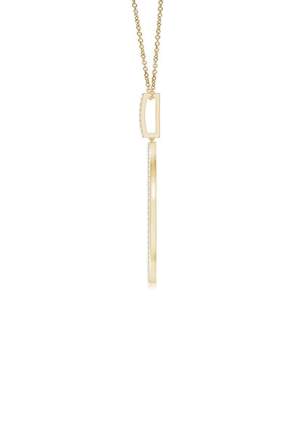 Buy Kamon 14k Open Diamond Pendant Necklace in 14K Yellow Gold Online 14K Yellow Gold