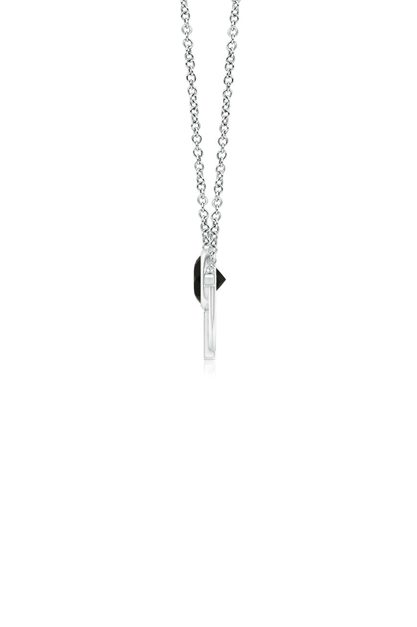 Buy Infinity Half Concentric Circle 14K Gold and Black Onyx Pendant Necklace in 14K White Gold Online 14K White Gold