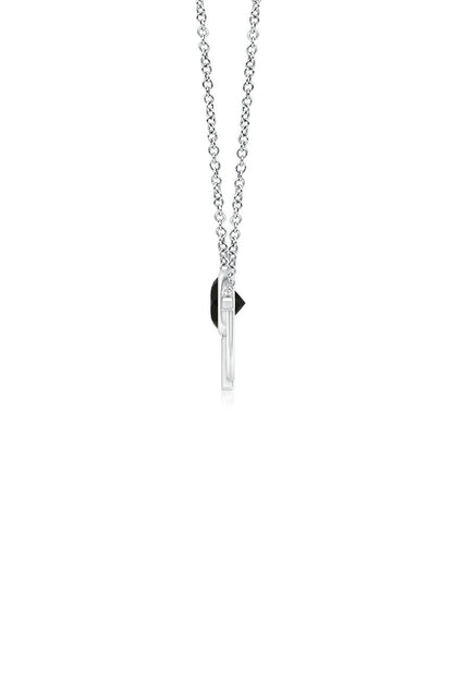 Buy Infinity Half Concentric Circle 14K Gold and Black Onyx Pendant Necklace in 14K White Gold Online 14K White Gold