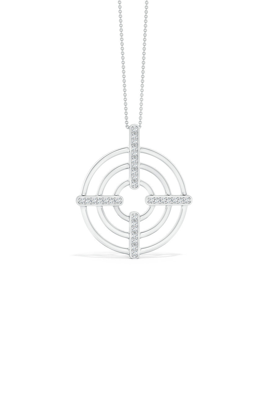 Buy Infinity Concentric Circle 14K Gold Pendant Necklace in 14K White Gold Online 14K White Gold
