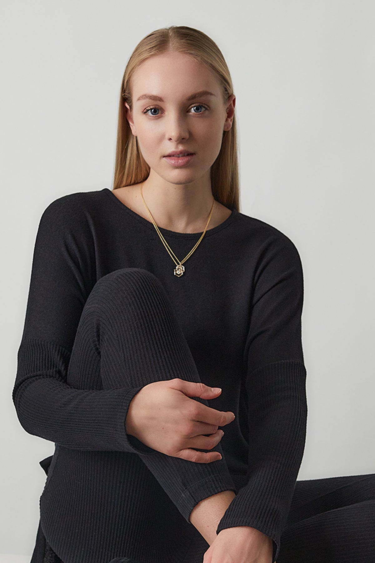 Buy Indochine Spirit 14k Evil Eye Bamboo Hexagon Frame Diamond Necklace in 14K Yellow Gold Online 14K Yellow Gold