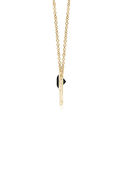 Buy Infinity Half Concentric Circle 14K Gold and Black Onyx Pendant Necklace in 14K Yellow Gold Online 14K Yellow Gold