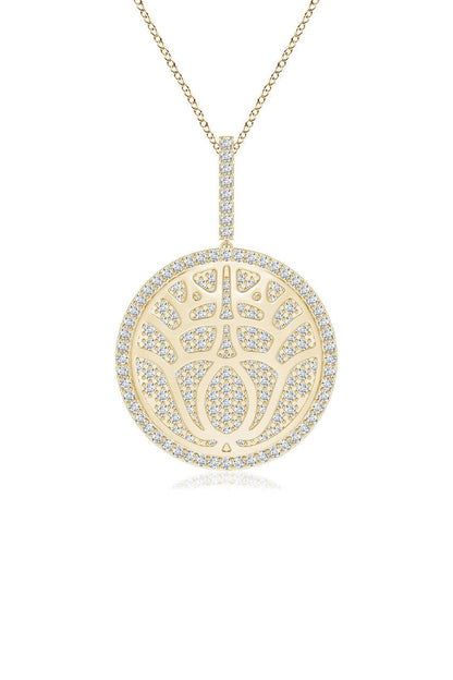 Buy Kamon 14k Overlapping Diamond Pendant Necklace in 14K Yellow Gold Online 14K Yellow Gold