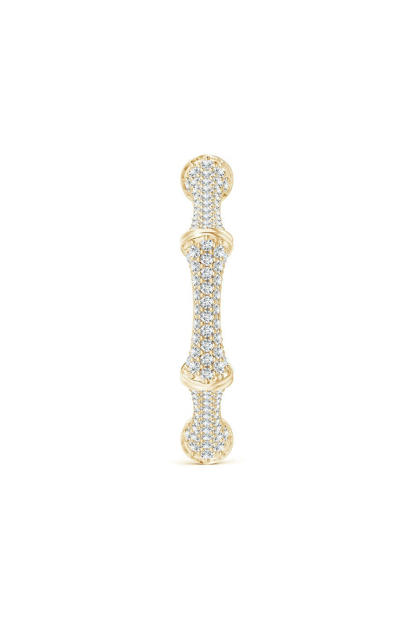 Buy Indochine 14k Diamond Pave Bamboo Eternity Ring in 14K Yellow Gold Online 14K Yellow Gold