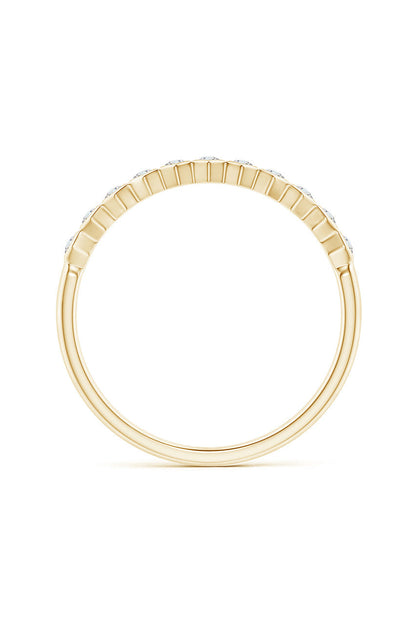 Buy Indochine 14k Hexagon 11-Diamond Stacking Ring in 14K Yellow Gold Online 14K Yellow Gold