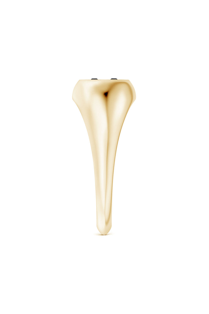 Buy Shangri-La Yin-Yang 14K Gold with Black & White Diamond Signet Ring in 14K Yellow Gold Online 14K Yellow Gold