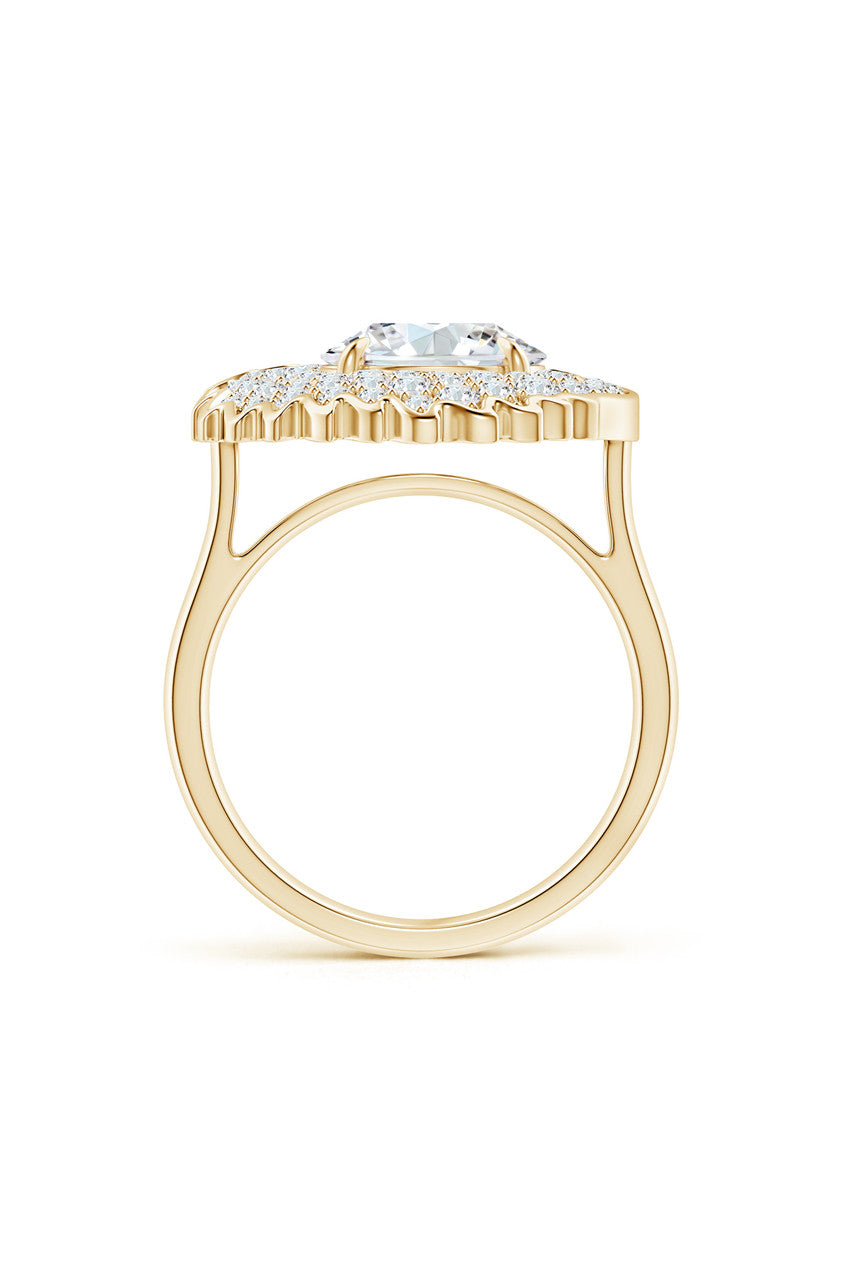 Buy Dragon Lab-Grown 14K Gold Round Diamond Ring in 14K Yellow Gold Online 14K Yellow Gold