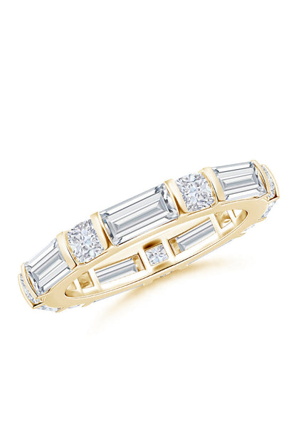 Buy Orient Express Lab-Grown 14K Gold Baguette & Cushion Diamond Eternity Band in 14K Yellow Gold Online 14K Yellow Gold