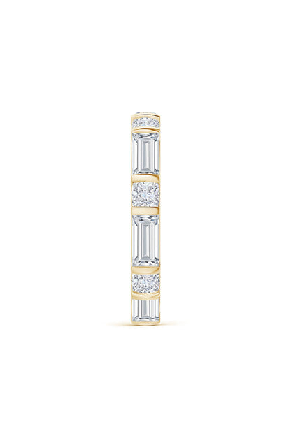 Buy Orient Express Lab-Grown 14K Gold Baguette & Cushion Diamond Eternity Band in 14K Yellow Gold Online 14K Yellow Gold