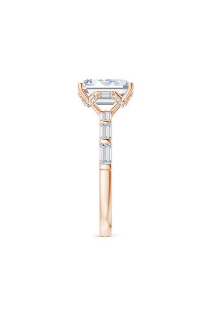 Buy Orient Express Lab-Grown 14K Gold & Emerald Cut Diamond Solitaire Ring in 14K Rose Gold Online 14K Rose Gold