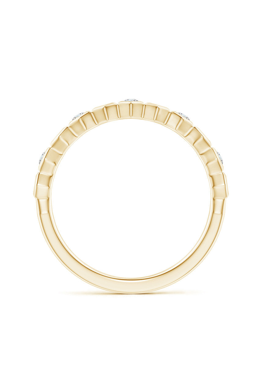 Buy Indochine 14k Hexagon Alternating 5-Diamond Ring in 14K Yellow Gold Online 14K Yellow Gold