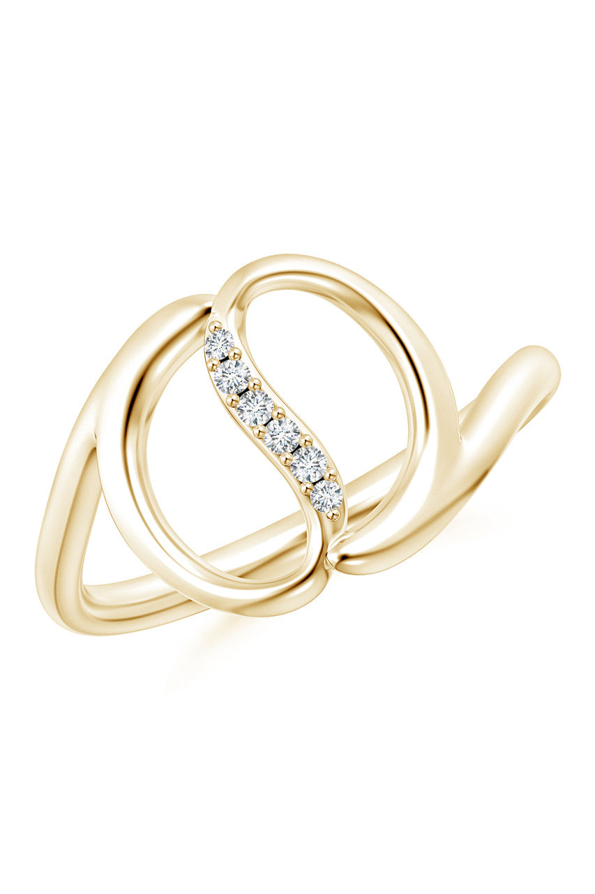 Buy Shangri-La Yin-Yang 14K Gold and Diamond Bypass Ring in 14K Yellow Gold Online 14K Yellow Gold