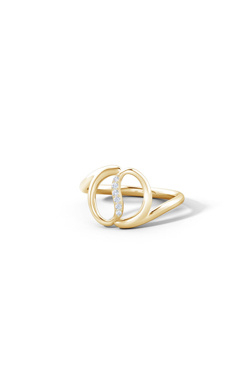 Buy Shangri-La Yin-Yang 14K Gold and Diamond Bypass Ring in 14K Yellow Gold Online 14K Yellow Gold