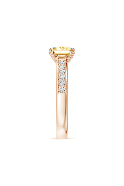 Buy Orient Express Lab-Grown 14K Gold with White & Yellow Diamond Two Stone Ring in 14K Rose Gold Online 14K Rose Gold