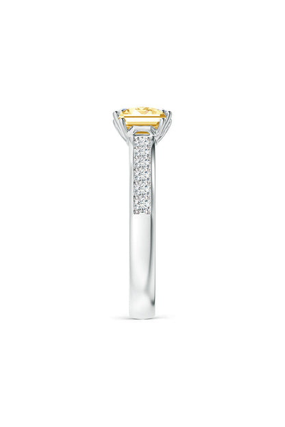 Buy Orient Express Lab-Grown 14K Gold with White & Yellow Diamond Two Stone Ring in 14K White Gold Online 14K White Gold