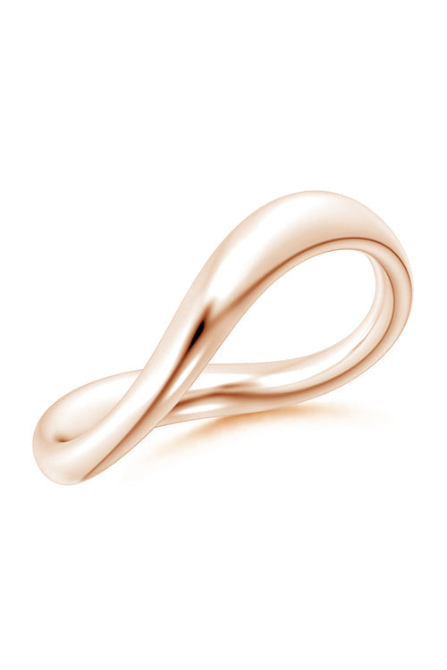 Buy Shangri-La Brushstroke 14K Gold Stacking Ring in 14K Rose Gold Online 14K Rose Gold