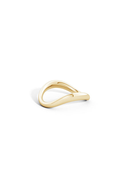 Buy Shangri-La Brushstroke 14K Gold Stacking Ring in 14K Yellow Gold Online 14K Yellow Gold