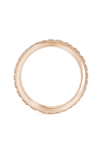 Buy Shangri-La Brushstroke 14K Gold and Coffee Diamond Full Eternity Stacking Ring in 14K Rose Gold Online 14K Rose Gold