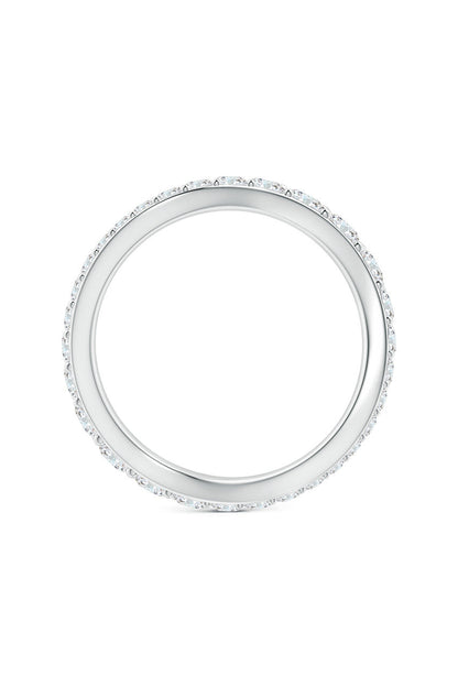 Buy Shangri-La Brushstroke 14K Gold and Diamond Full Eternity Stacking Ring in 14K White Gold Online 14K White Gold